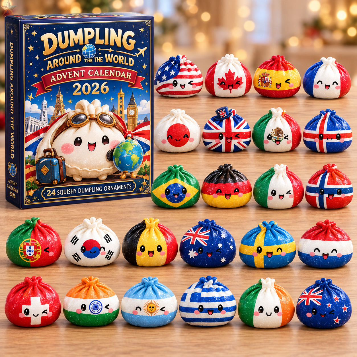 Dumpling Around The World Advent Calendar 2026 Christmas Gifts For Travelers - GWH