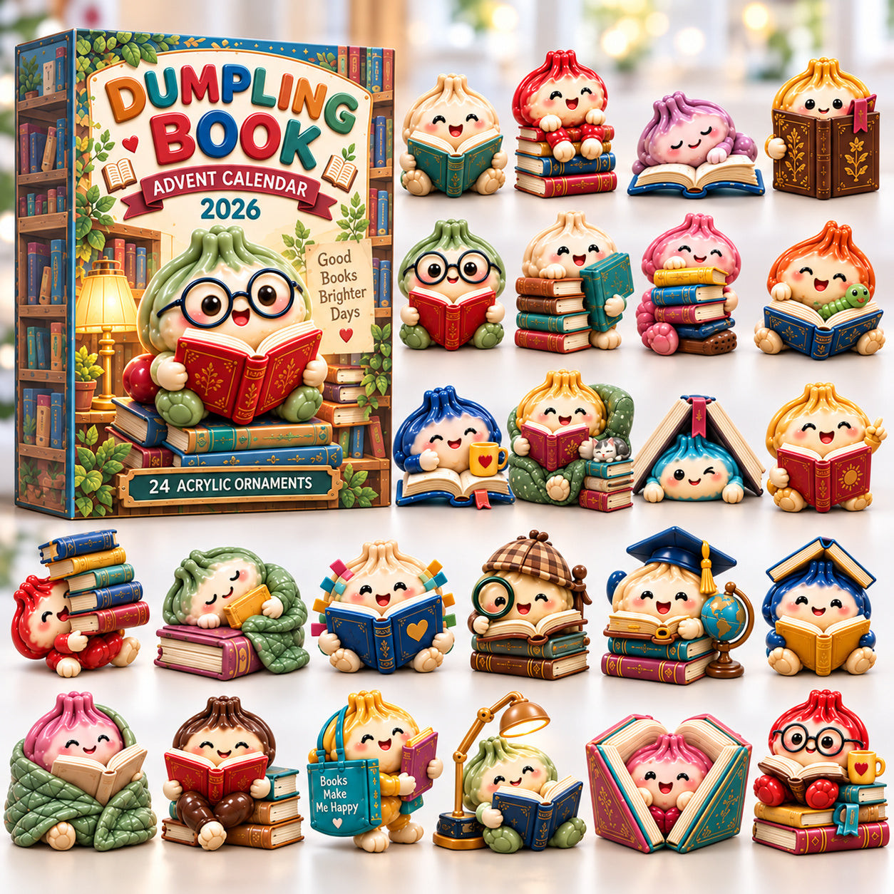 Dumpling Book Advent Calendar 2026 Christmas Countdown Gifts For Book Lovers - GWH