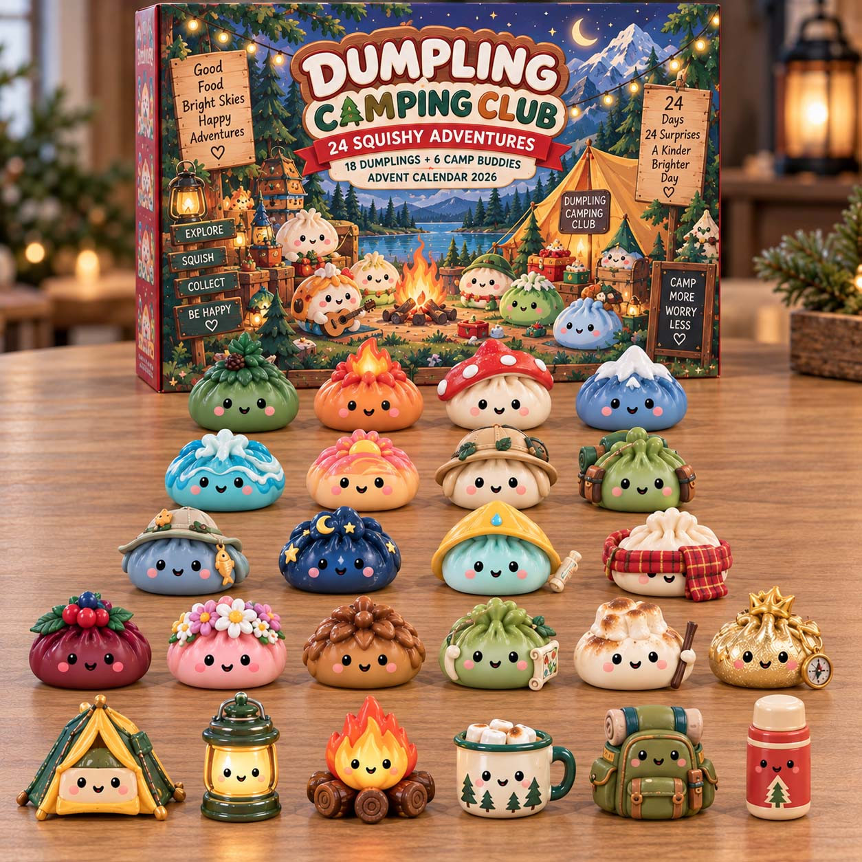 Dumpling Camping Club Advent Calendar 2026 Christmas Countdown Gifts For Dumpling Lovers - GWH
