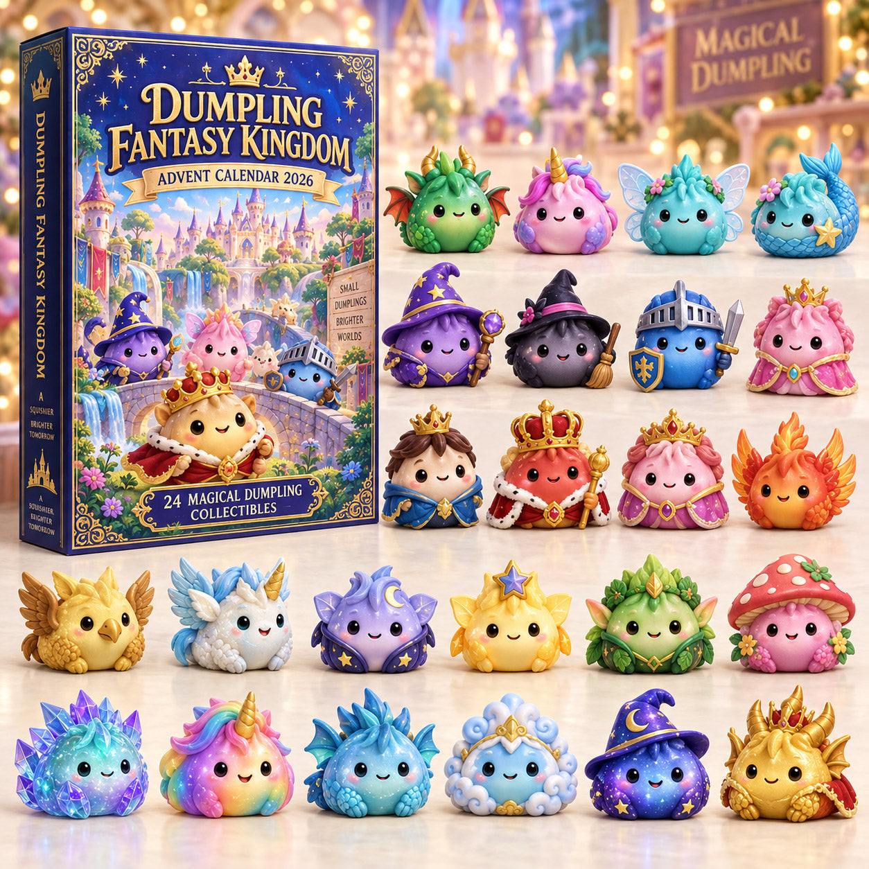 Dumpling Fantasy Kingdom Advent Calendar 2026 Christmas Gift For Dumpling Lover - GWH