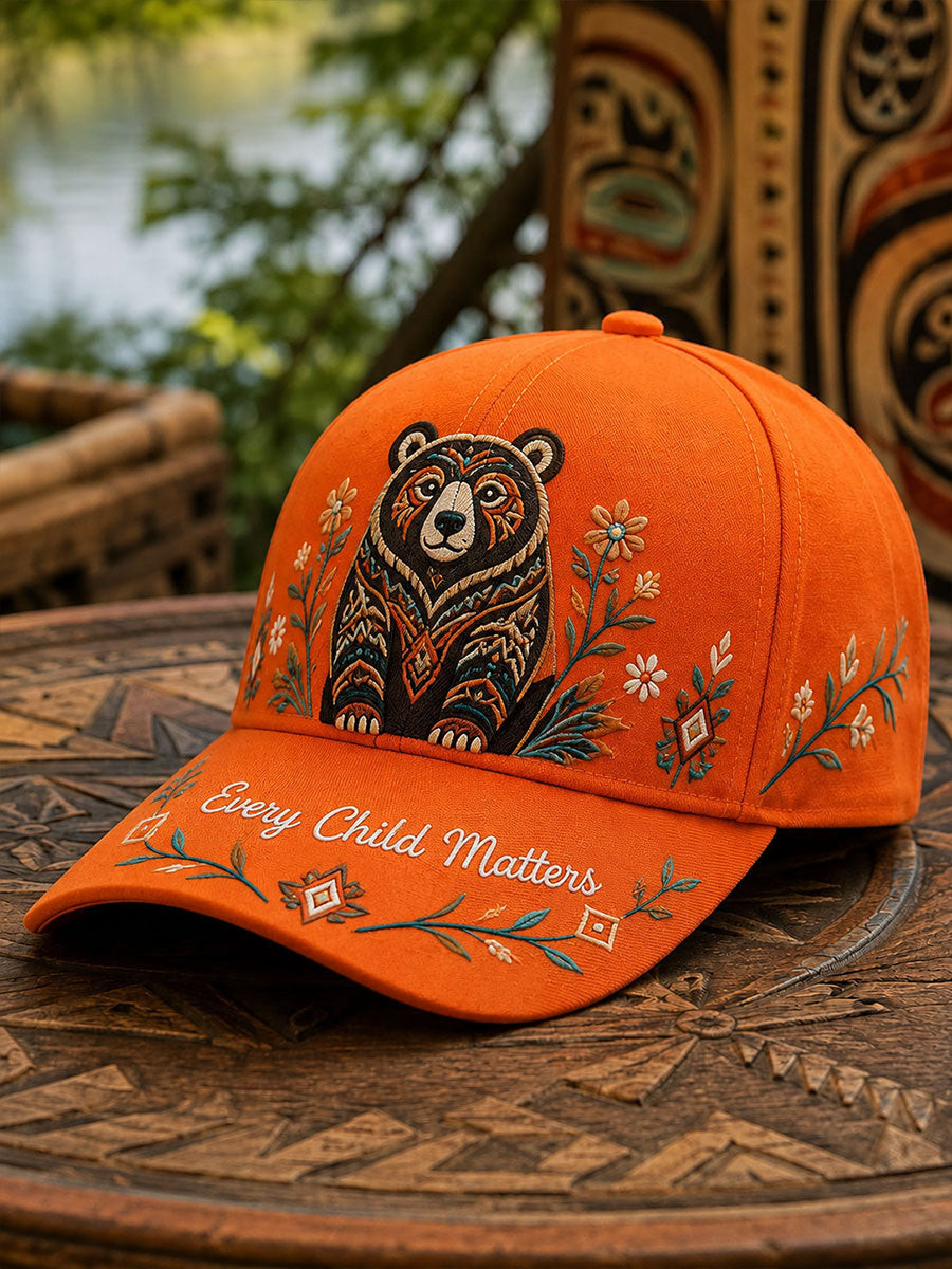 Every Child Matters Bear Hat That Supports Indigenous Canada Ball Cap Gift - GWH