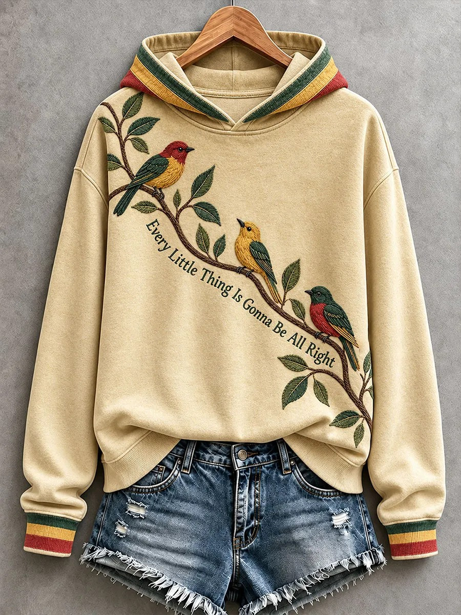 Every Little Thing Is Gonna Be All Right Hoodie Three Little Birds Apparel Gift Ideas - Gwh