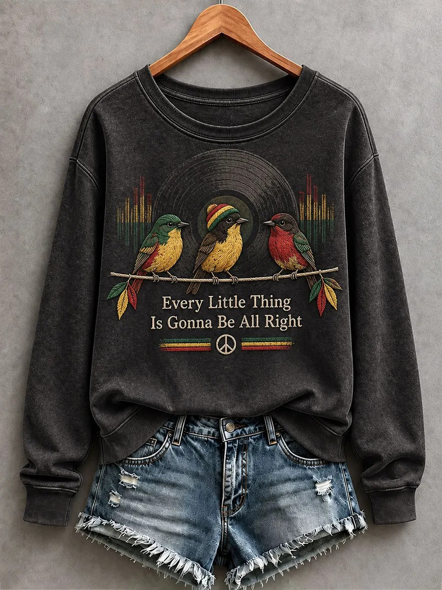 Every Little Thing Is Gonna Be All Right Sweatshirt Reggae Music Outfit Gift For Music Lovers - GWH