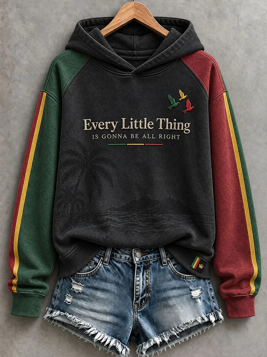 Every Little Thing Is Gonna Be All Right Vintage Hoodie Reggae Inspired Apparel Ideas - GWH