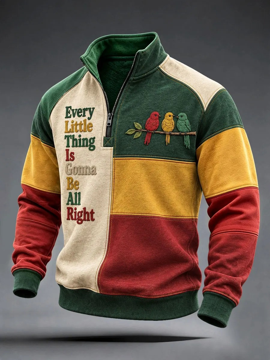 Every Little Thing Is Gonna Be All Right Zip Sweatshirt Reggae Themed Outfit Music Best Lover Gift - GWH