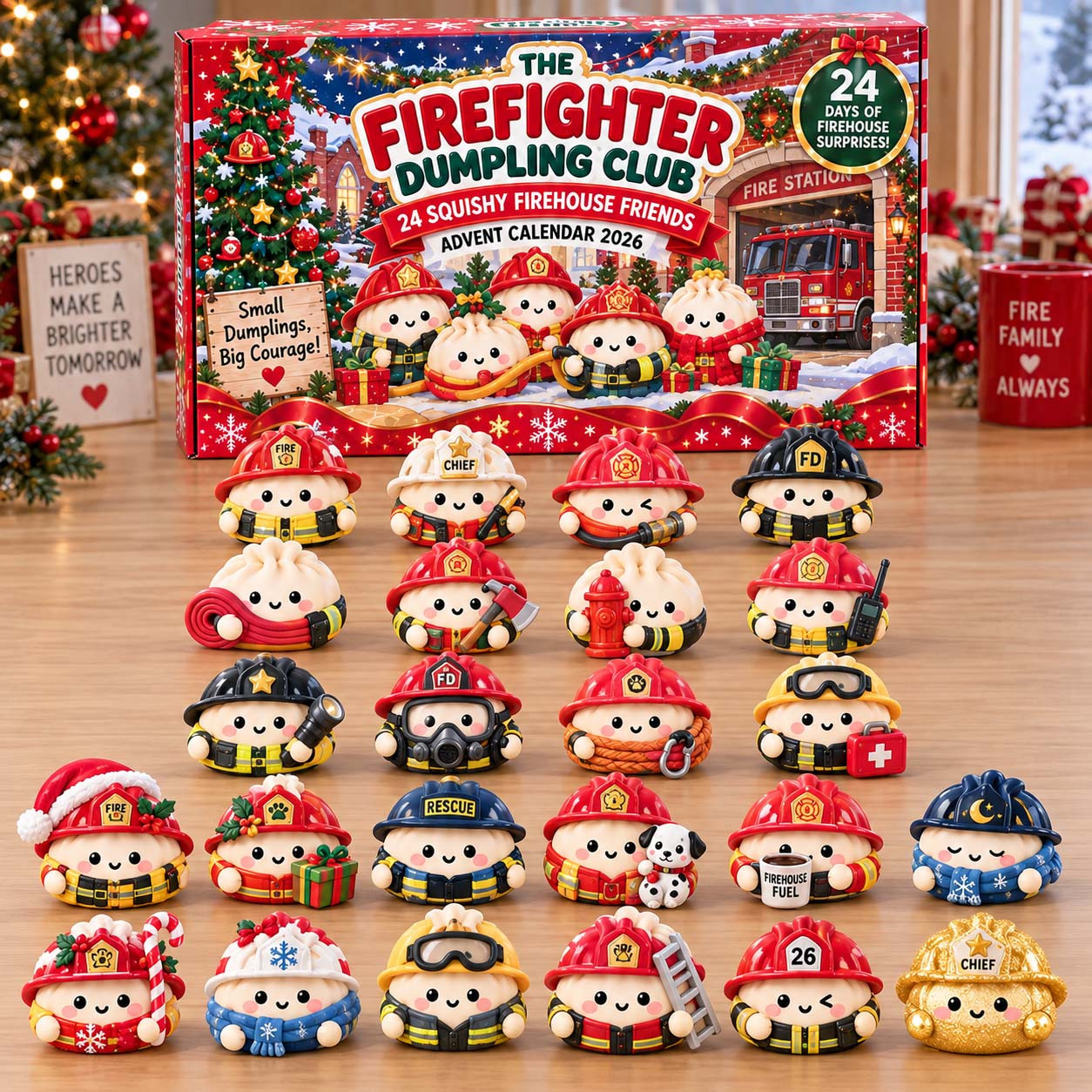 Firefighter Dumpling Club Advent Calendar 2026 Christmas Gifts For Boys - GWH
