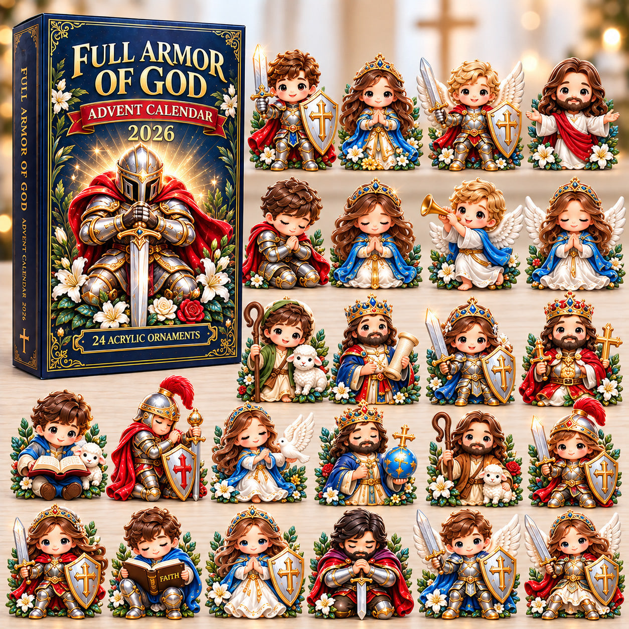 Full Armor Of God Advent Calendar 2026 Christmas Countdown Gifts For Christians - GWH