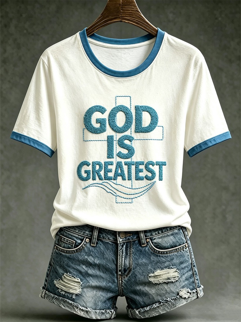 God Is Greatest T-Shirt Christian Faith Apparel Gift For Bestie - Gwh