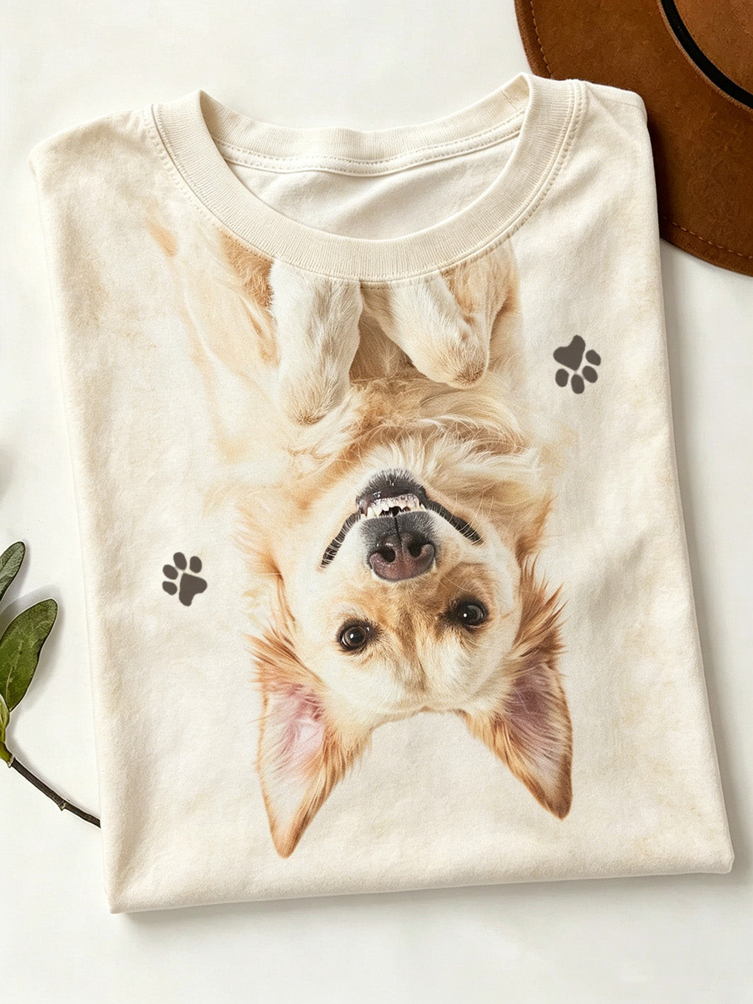 Golden Retriever Merch Upside Down Paws T-Shirt Funny Apparel Gift For Dog Lover - GWH