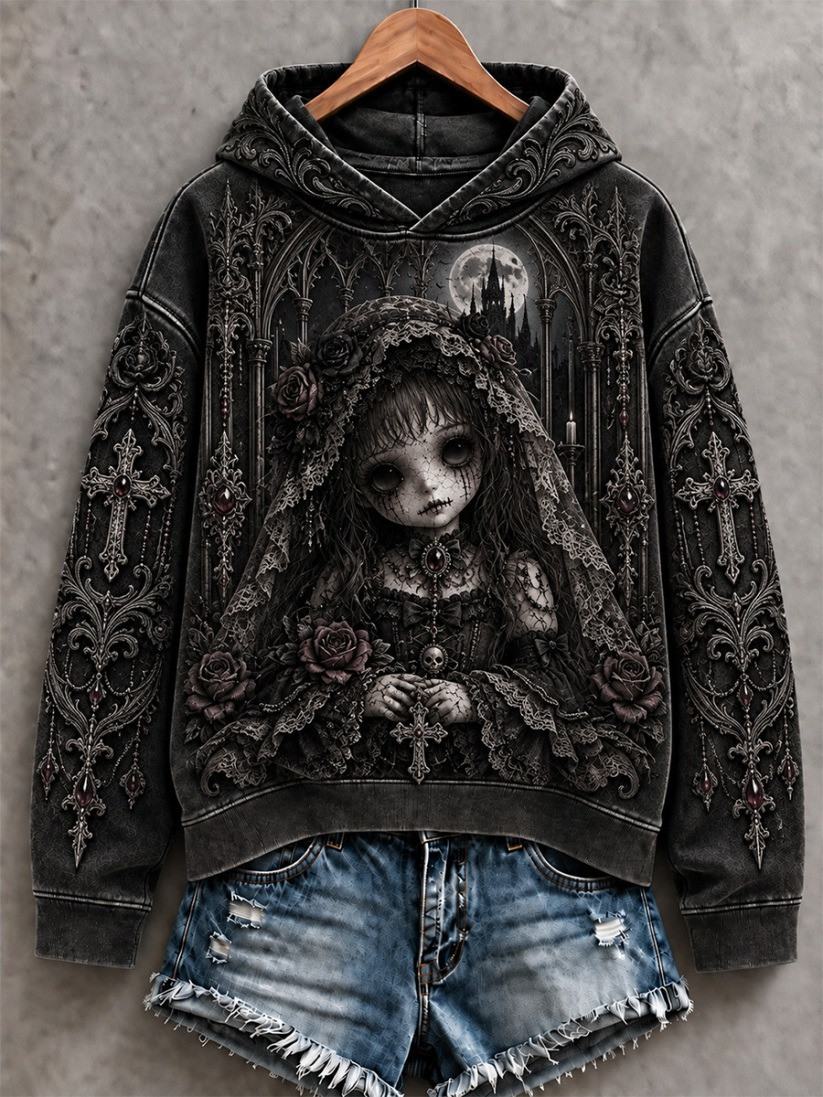 Halloween Creepy Dolls Hoodie Halloween Horror Nights Apparel Gift For Bestie - GWH