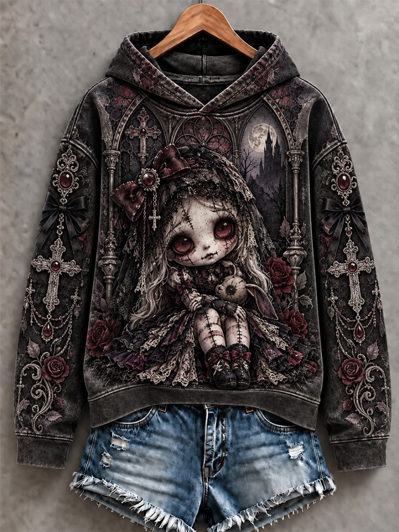 Halloween Creepy Dolls Hoodie Halloween Horror Nights Apparel Gift For Women - GWH