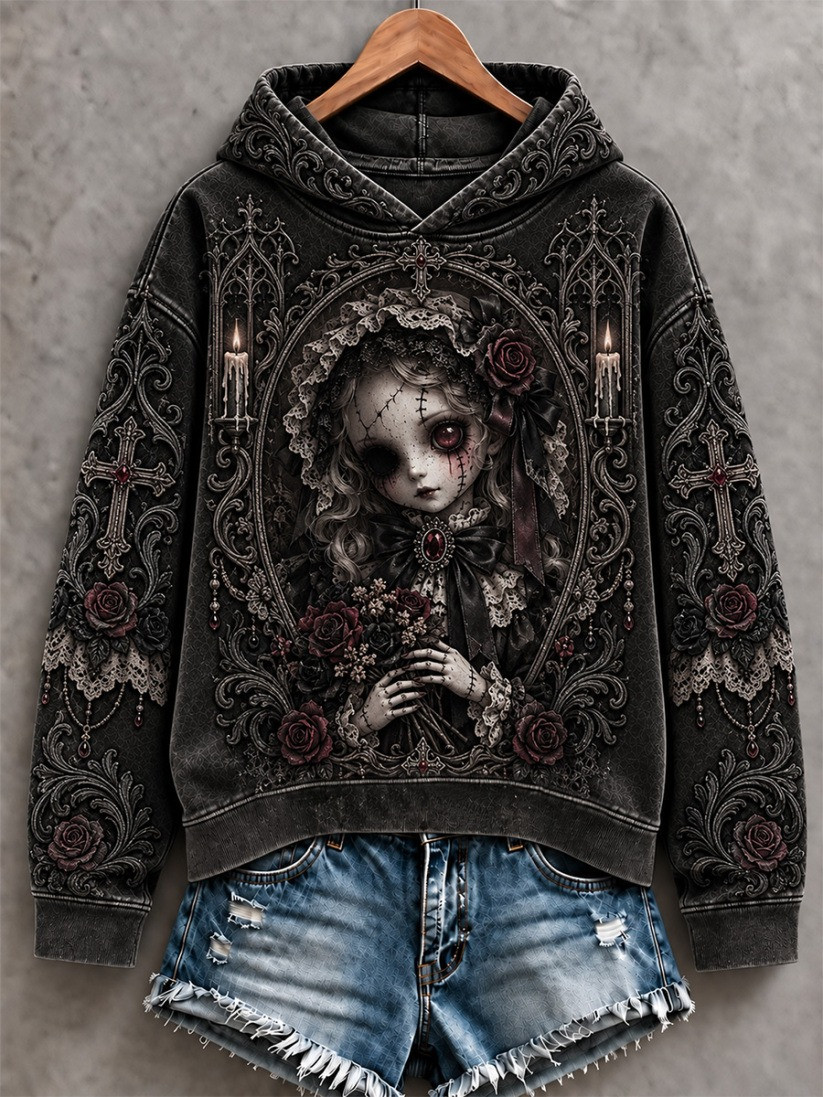 Halloween Creepy Dolls Hoodie Halloween Horror Nights Clothes Gift For Bestie - GWH