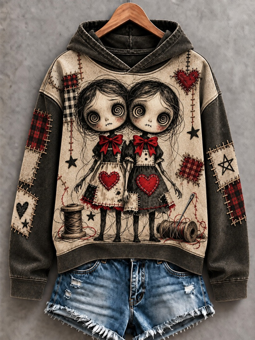 Halloween Creepy Dolls Hoodie Halloween Horror Nights Hooded Gift For Holiday - GWH