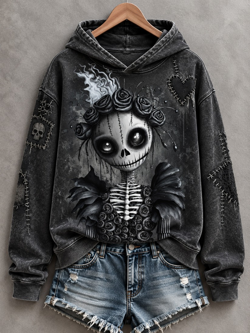 Halloween Creepy Dolls Hoodie Spooky Season Apparel Gift For Girlfriend - GWH