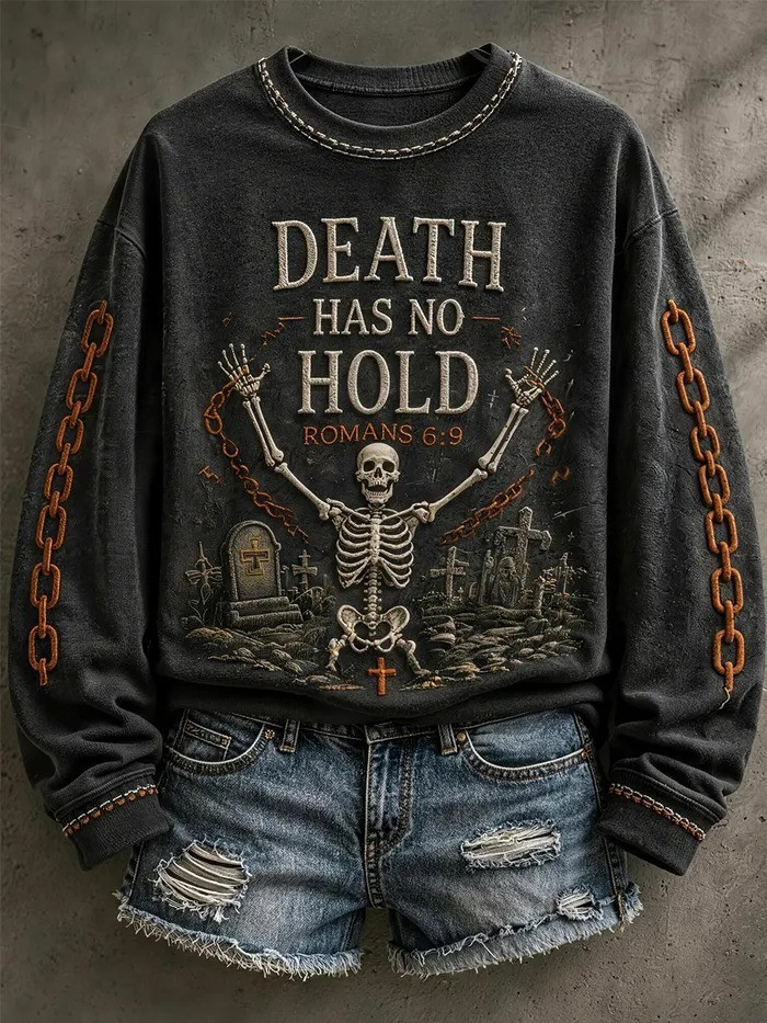 Halloween Merch Death Has No Hold Sweatshirt Halloween Clothes Gifts For Wife - GWH