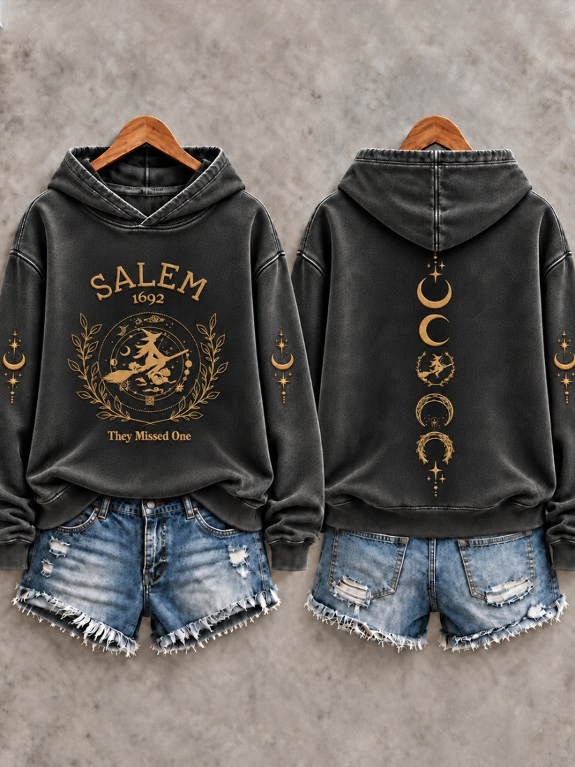 Halloween Salem Witch1692 Salem They Missed One Hoodie Halloween Merch Gift Ideas - GWH