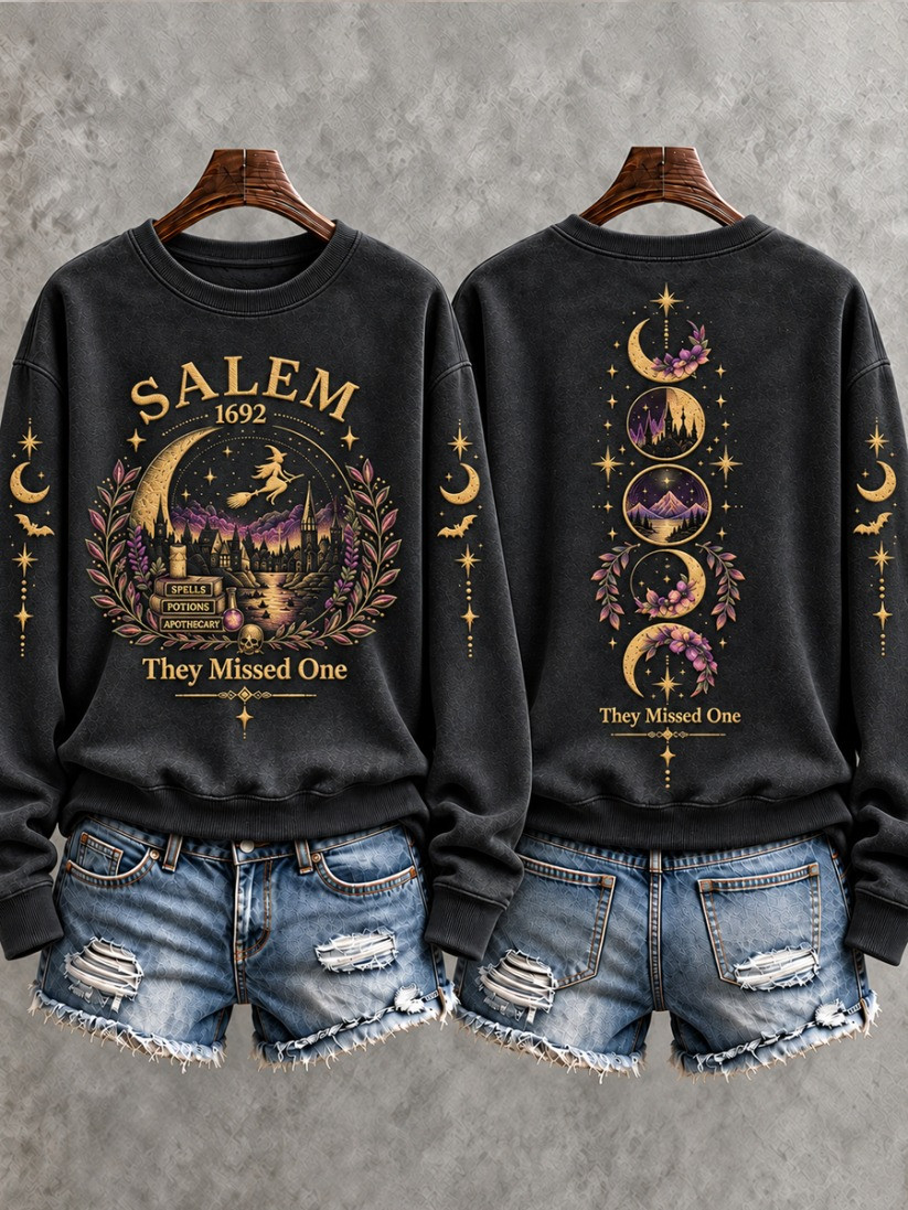 Halloween Salem Witch1692 Salem They Missed One Sweatshirt Halloween Clothes Fan Gift - GWH