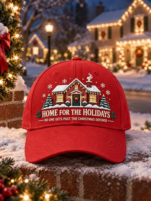 Home Alone Merch Home For The Holidays Hat No One Gets Past The Christmas Defense Cap Xmas Gift - GWH