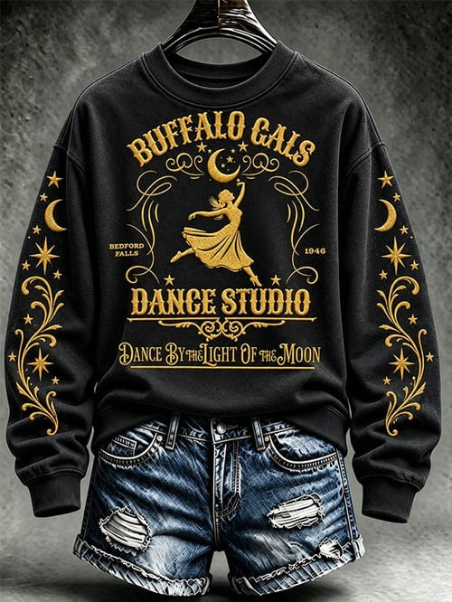 It's A Wonderful Life Christmas Sweatshirt Buffalo Gals Dance Studio Sweatshirt Xmas Gifts - GWH