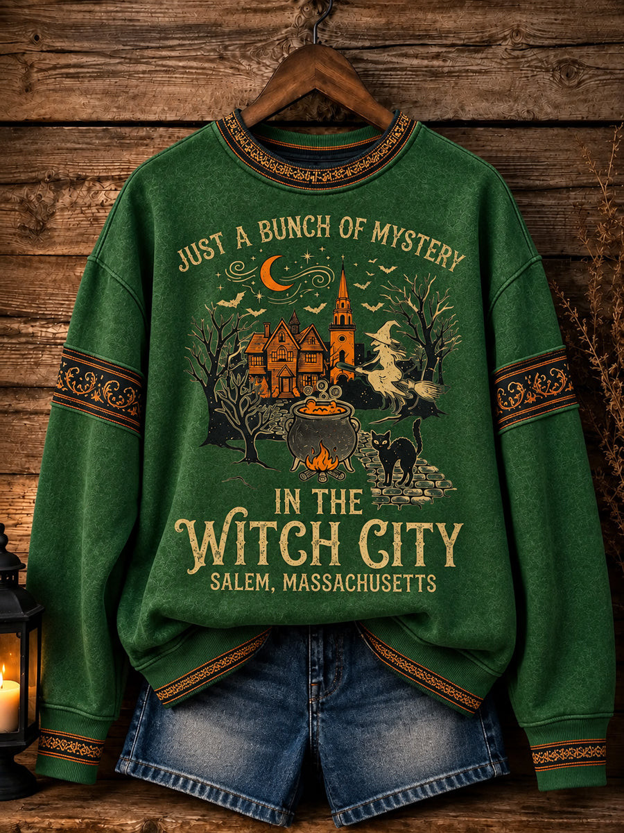 Just A Bunch Of Mystery Green Sweatshirt Halloween Horror Nights Apparel Gift For Her - Gwh