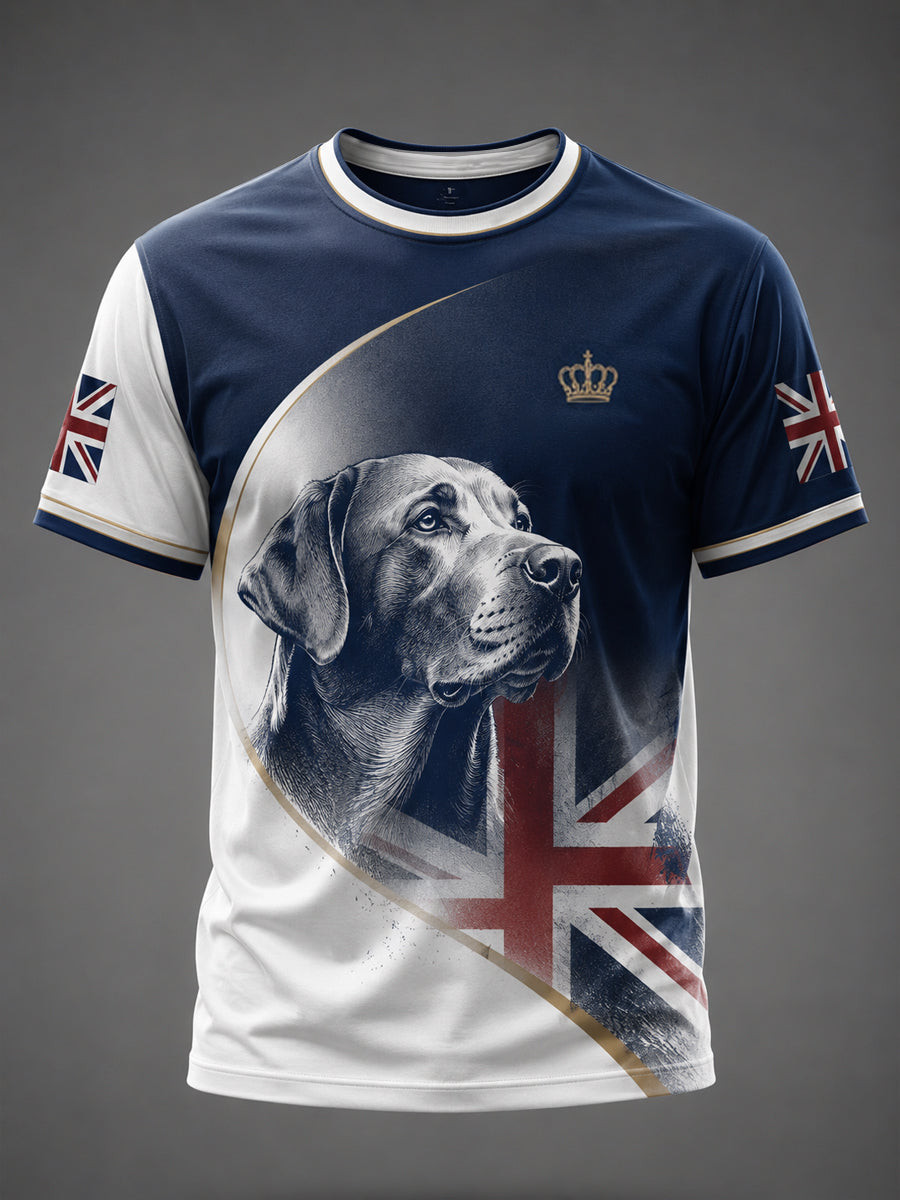 Labrador Retriever Merch Union Jack Crown T-Shirt Classic Clothing Gift For Brother - GWH