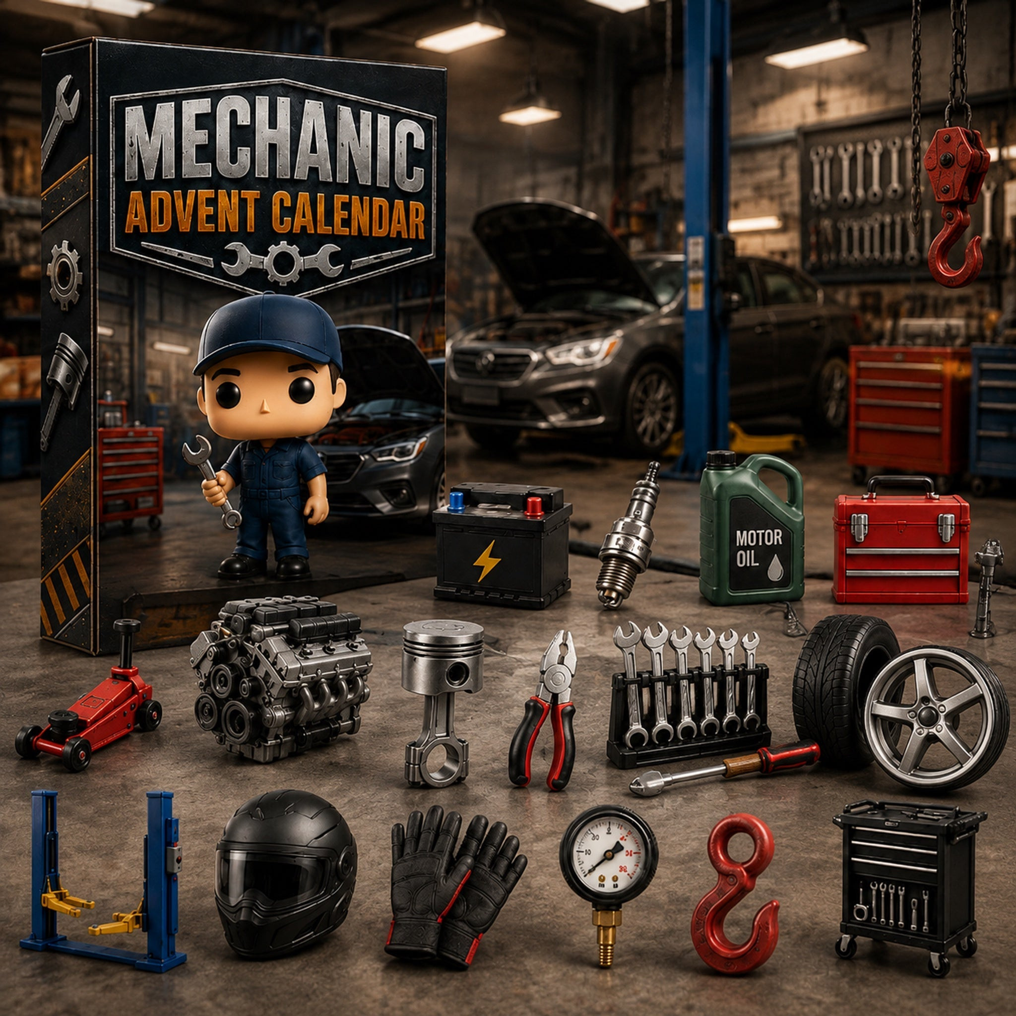 Mechanic Advent Calendar 2026 24 Day Festive Countdown Box Gift For Husband - GWH