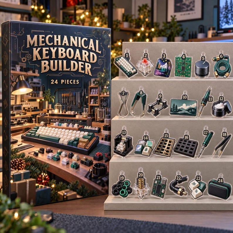 Mechanical Keyboard Builder Advent Calendar 2026 Christmas Countdown Gifts For Gamers - GWH