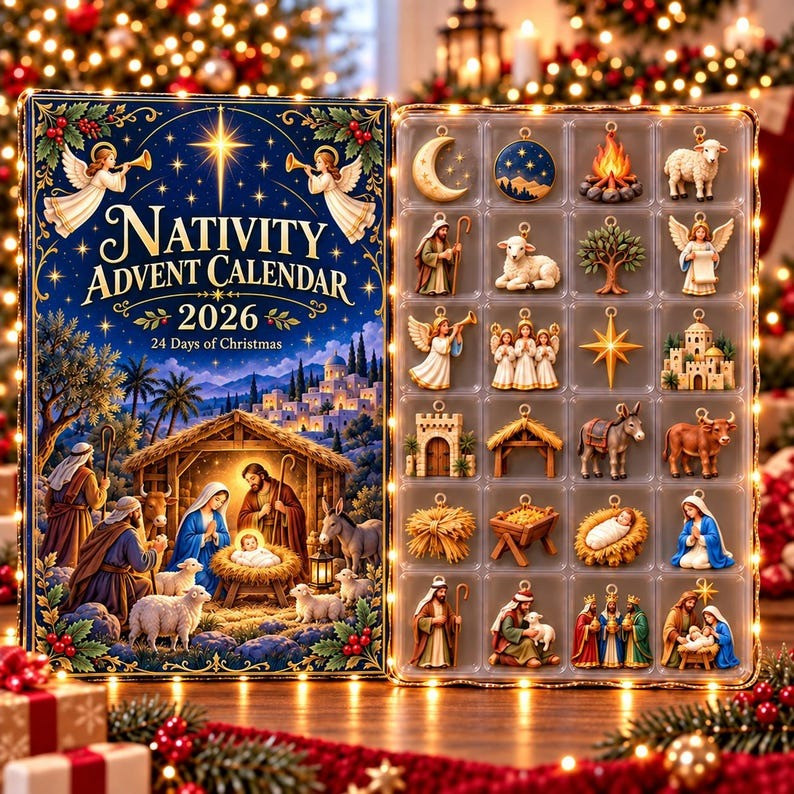 Nativity Christian Advent Calendar 2026 24 Days Christmas Countdown Gifts For Christians - GWH