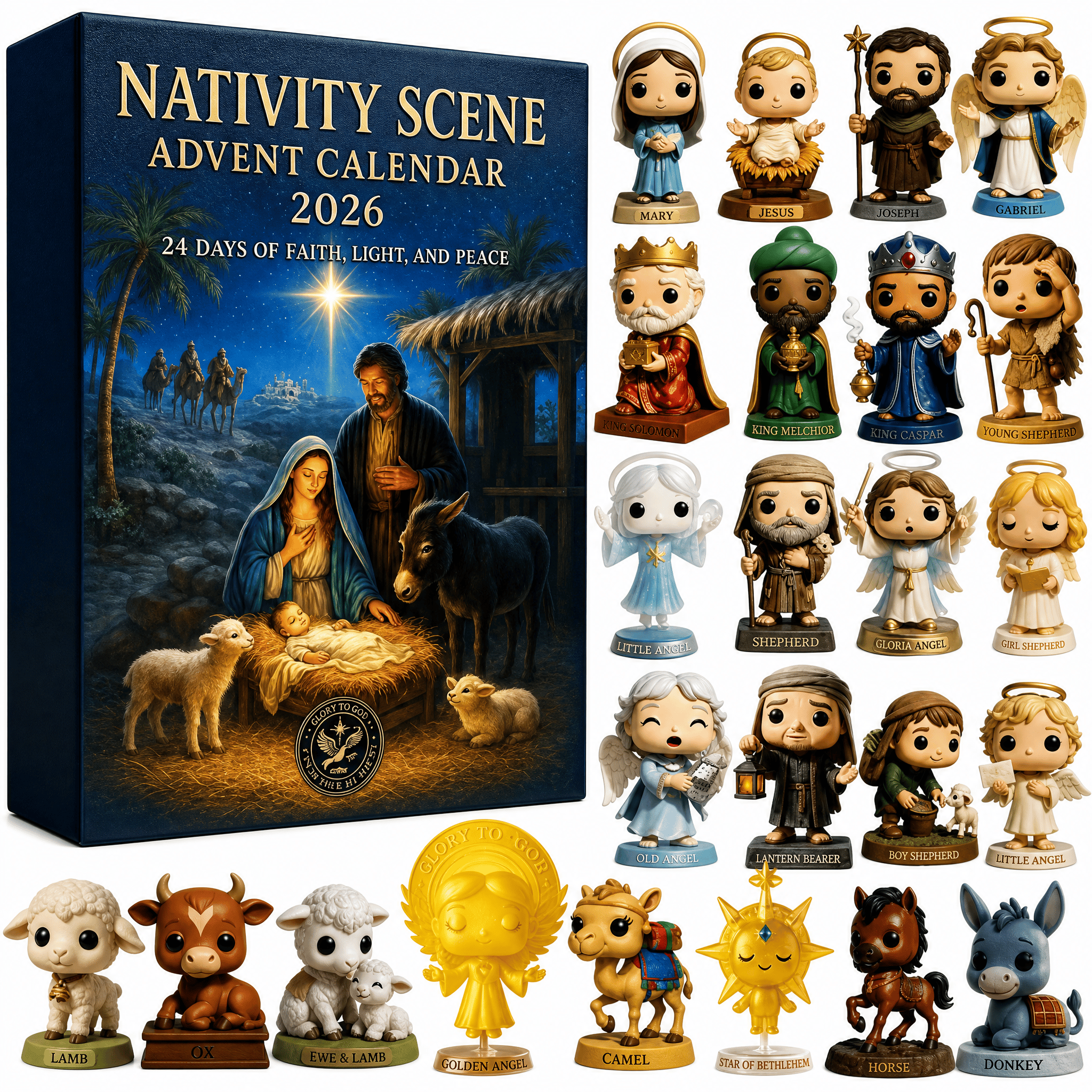 Nativity Scene Advent Calendar 2026 24 Day Christmas Countdown Gift For Men - GWH