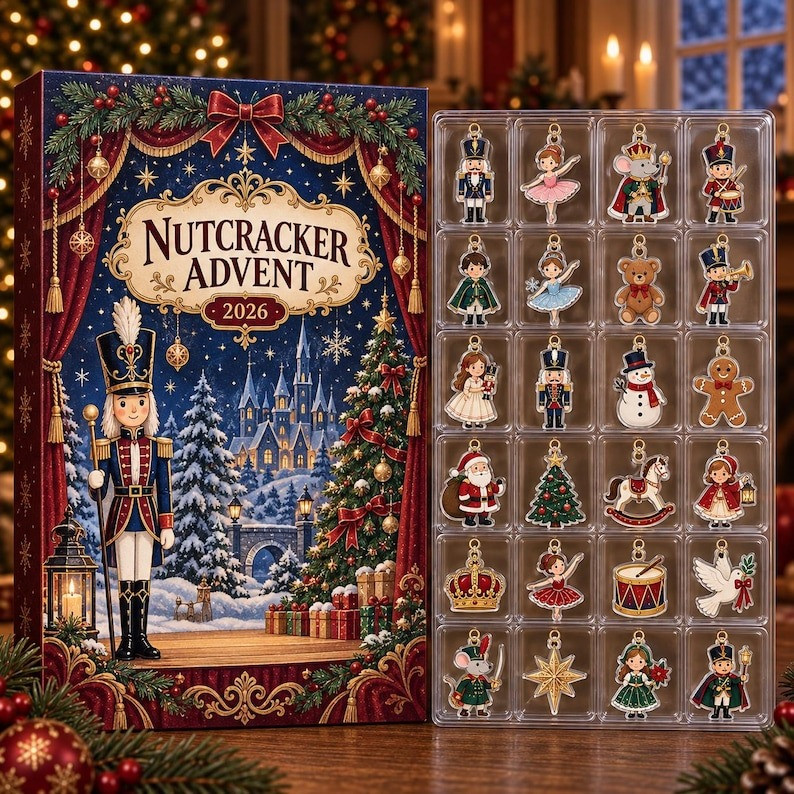 Nutcracker Advent Calendar 2026 Ballet Soldier Ornaments Festive Xmas Gifts Son - GWH
