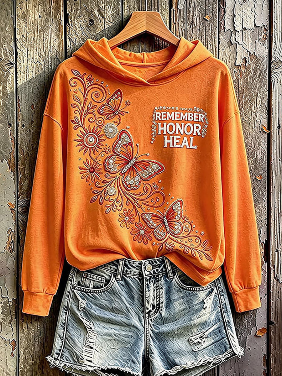 Orange Shirt Day Merch Hoodie Remember Honor Heal Sweatshirt Gift - GWH
