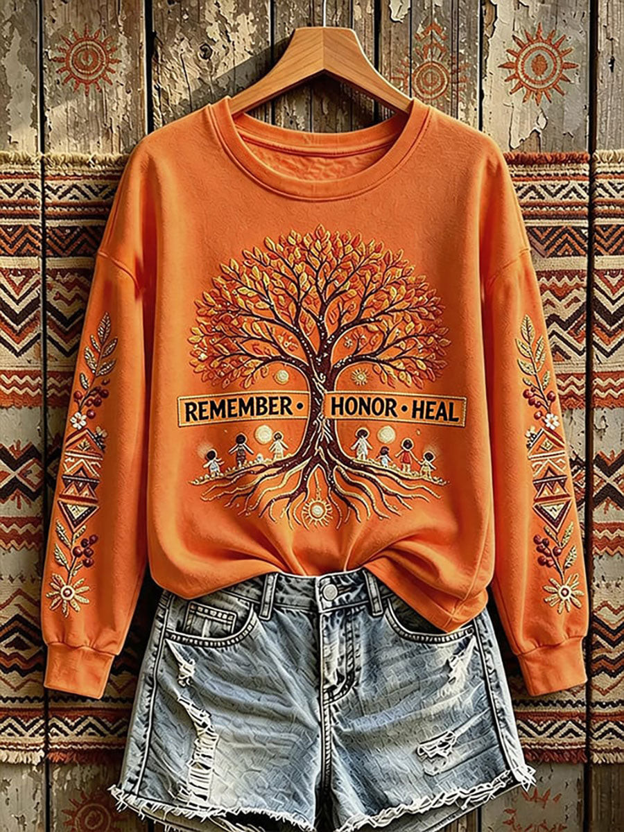 Orange Shirt Day Merch Sweatshirt Remember Honor Heal Apparel Gift - GWH