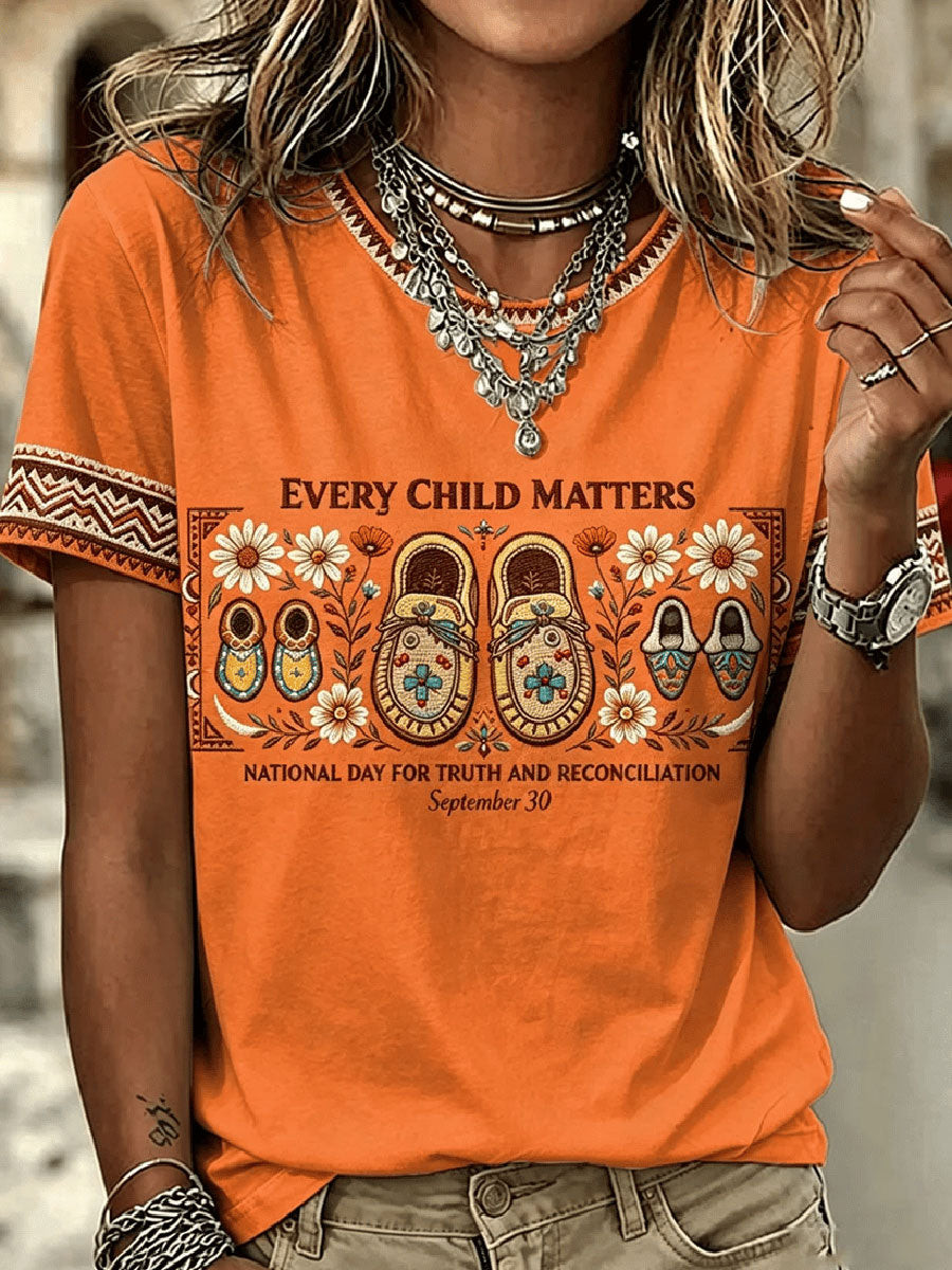 Orange Shirt Day Merch T-Shirt Every Child Matters Clothes Great Gift For Her - GWH