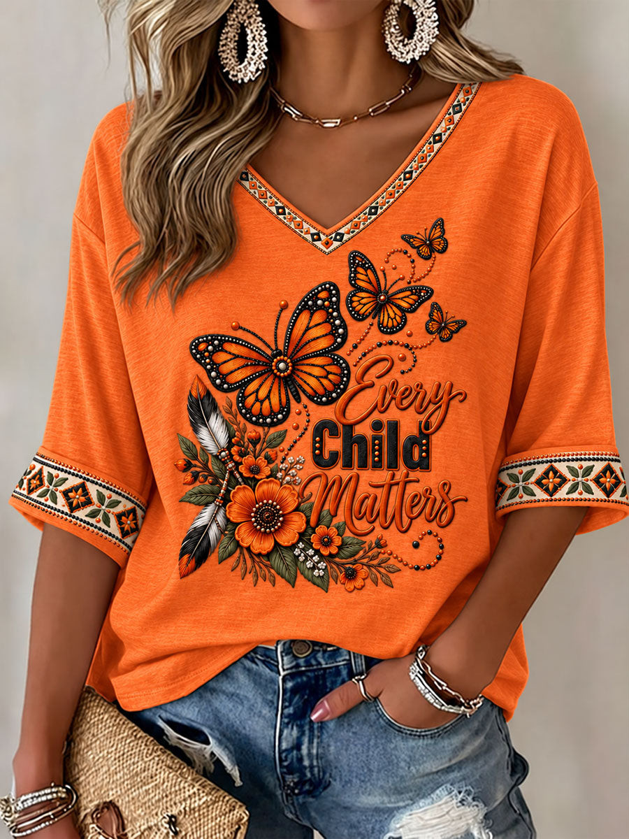 Orange Shirt Day Merch Turtle V-Neck Raglan Shirt Women's Outfit Gift Ideas - GWH