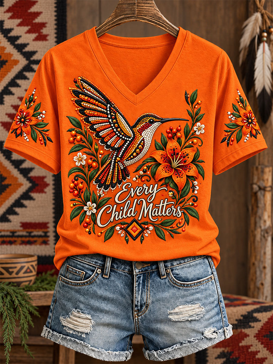 Orange Shirt Day Merch V-Neck T-Shirt September 30 Clothes Gift For Sister - GWH