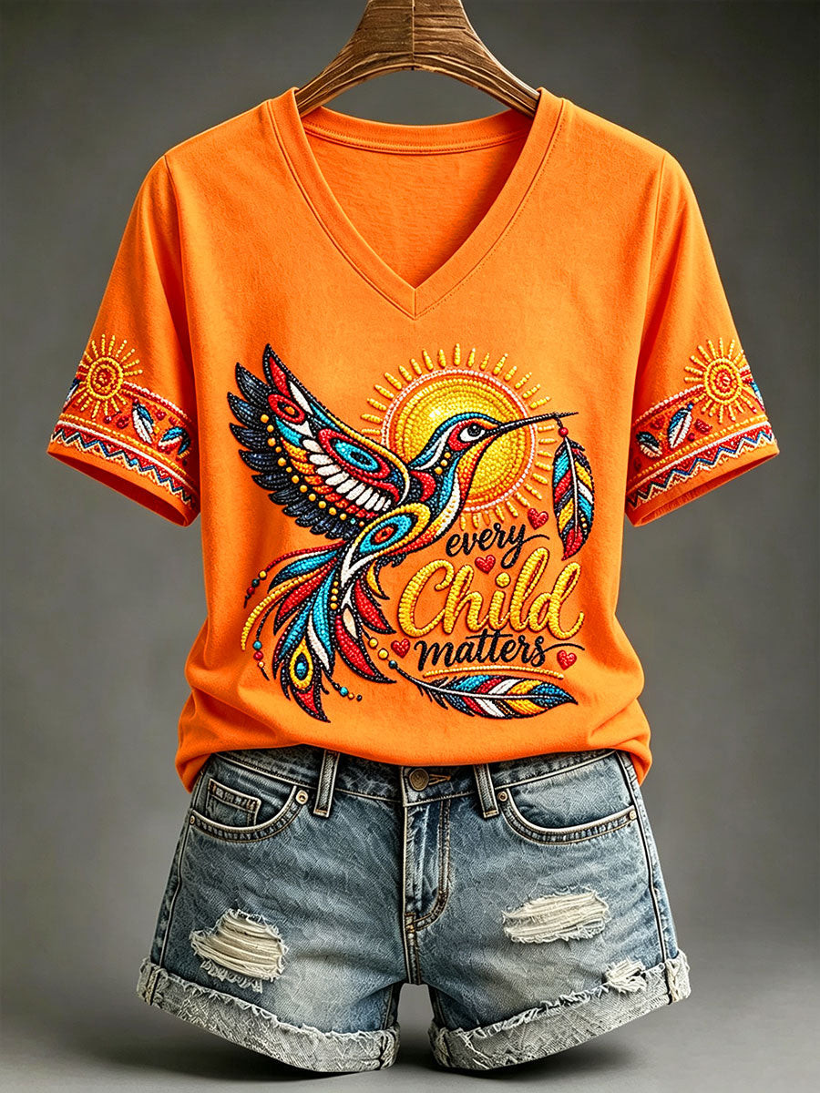 Orange Shirt Day Merch V-Neck T-Shirt September 30 Clothes Gift For Women - GWH