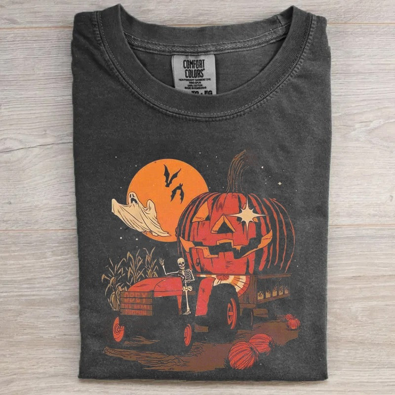 Pumpkin Ghost Halloween Shirt Vintage Retro Halloween Outfits Gifts Ideas For BFFs - GWH