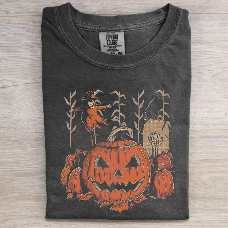 Pumpkin Vintage Halloween Shirt Retro Spooky Season Apparel Halloween Gifts For Him - GWH