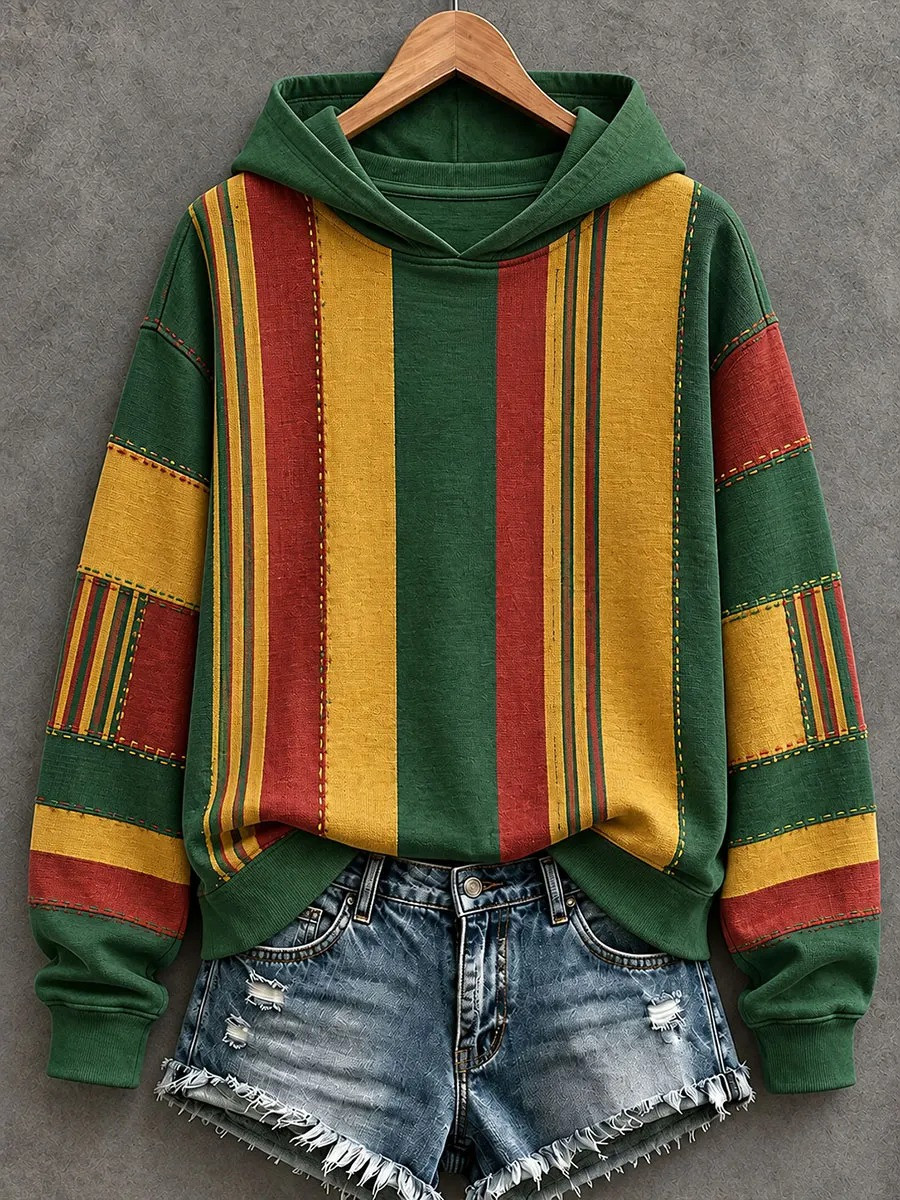Reggae Inspired Hoodie African American Culture Vintage Hooded Sweatshirt Gifts For Mom - GWH