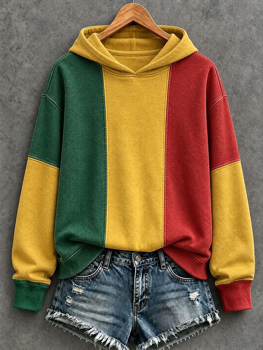 Reggae Inspired Hoodie Jamaican Reggae Music Vintage Hooded Sweatshirt Gifts For Mom - GWH
