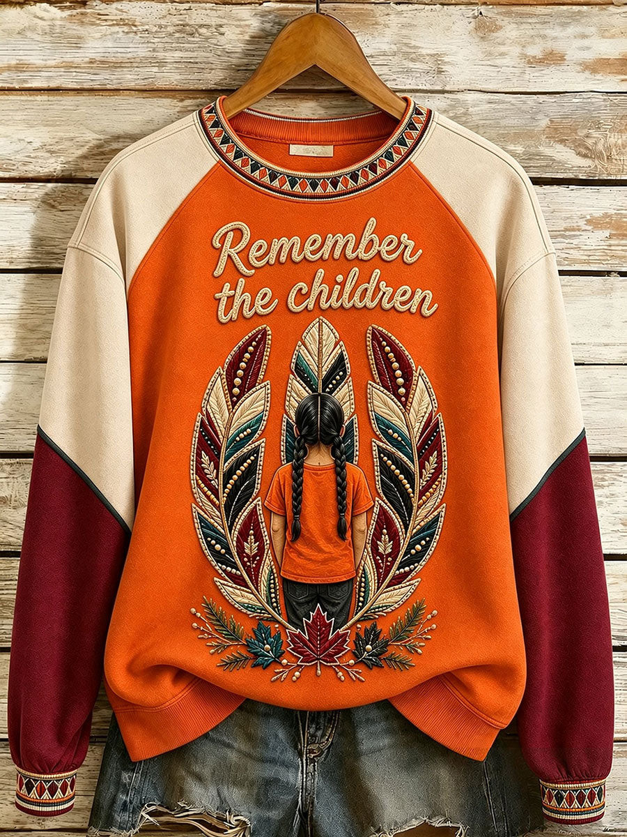 Remember The Children Sweatshirt Orange Shirt Day Merch Indigenous Support Gift - GWH