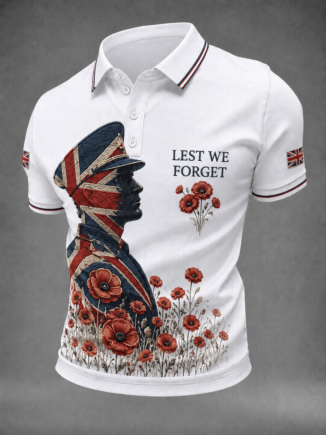 Remembrance Day Merch Lest We Forget Polo Shirt British Veterans Clothing Gift For Brother - GWH