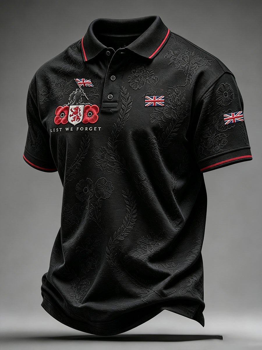 Remembrance Day Merch Lest We Forget Polo Shirt Military Veteran Gear Gift For Veterans - GWH
