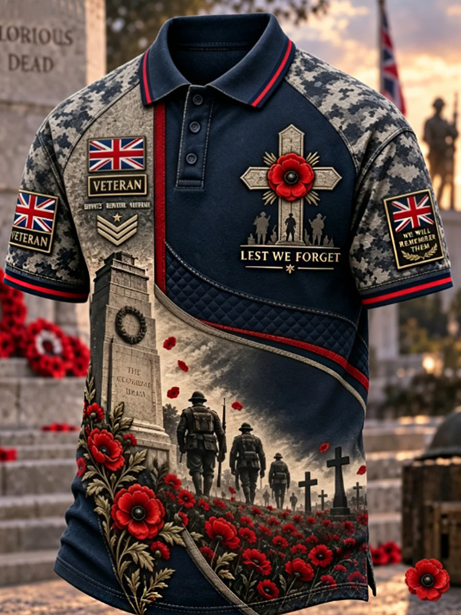 Remembrance Day Merch Veteran Polo Shirt Army Remembrance Clothing Gift For Brother - GWH