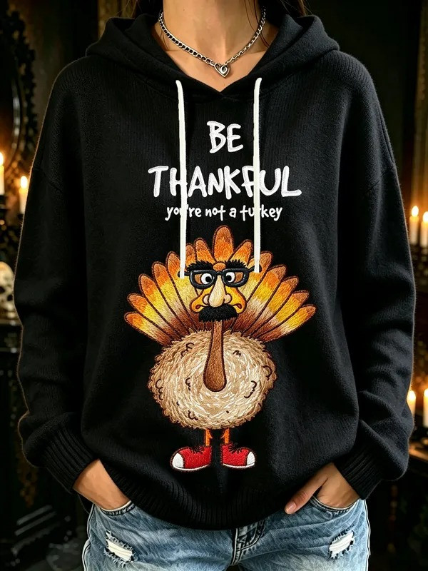 Thanksgiving Merch Be Thankful Hoodie Thanksgiving Apparel Gifts For Dad - GWH