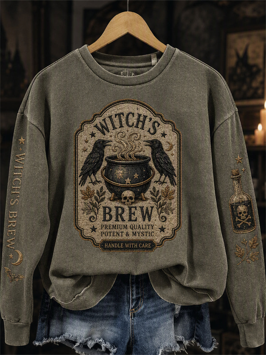 Witch's Brew Sweatshirt Funny Halloween Party Clothing Gift For Horror Fans - Gwh